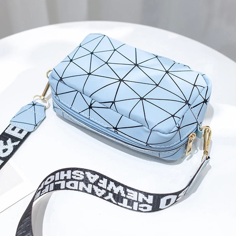 Women Laser Crossbody Bag Sling Shoulder Bag Jelly Holographic Square Messenger Satchel Bag For Lady Daily Small Handbag Purse