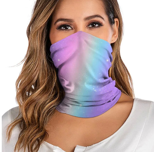 3D digital printed women's outdoor Bandana Breathable Face Scarf Fishing Cycling Sport  Elastic Tube Neck Gaiter headband scarf