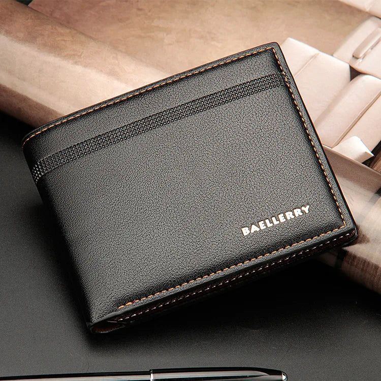 2023 New Men Wallets Name Customized Card Holder High Quality Male Purse PU Leather Business Men Wallets Carteria