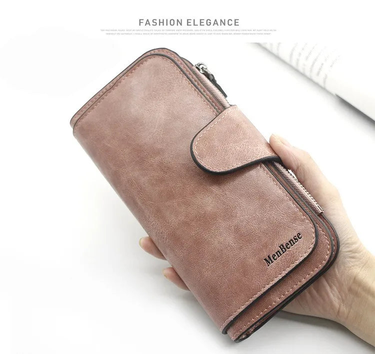 Women's wallet made of leather Wallets Three fold VINTAGE Womens purses mobile phone Purse Female Coin Purse Carteira Feminina