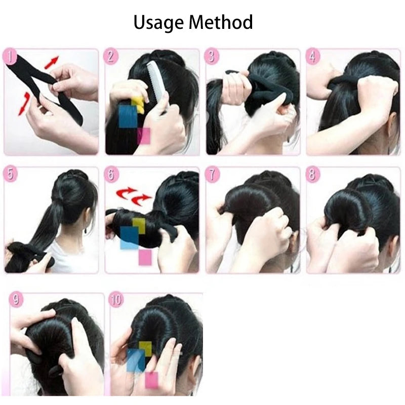 1Pc Women Magic Foam Sponge Hairdisk Hair Device Donut Quick Messy Bun Updo Hair Clip Hair Accessories Hair fashion Tools