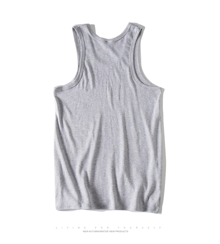 Hot Sale 3pcs / 100% Cotton Mens Sleeveless Tank Top Solid Muscle Vest Undershirts O-neck Gymclothing Tees Whorl Tops