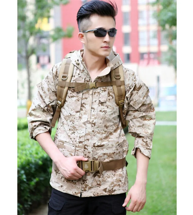 70L Large Backpack Outdoor Sports Bag 3P Tactical Bags For Hiking Camping Climbing Waterproof Wear-resisting Nylon Bag