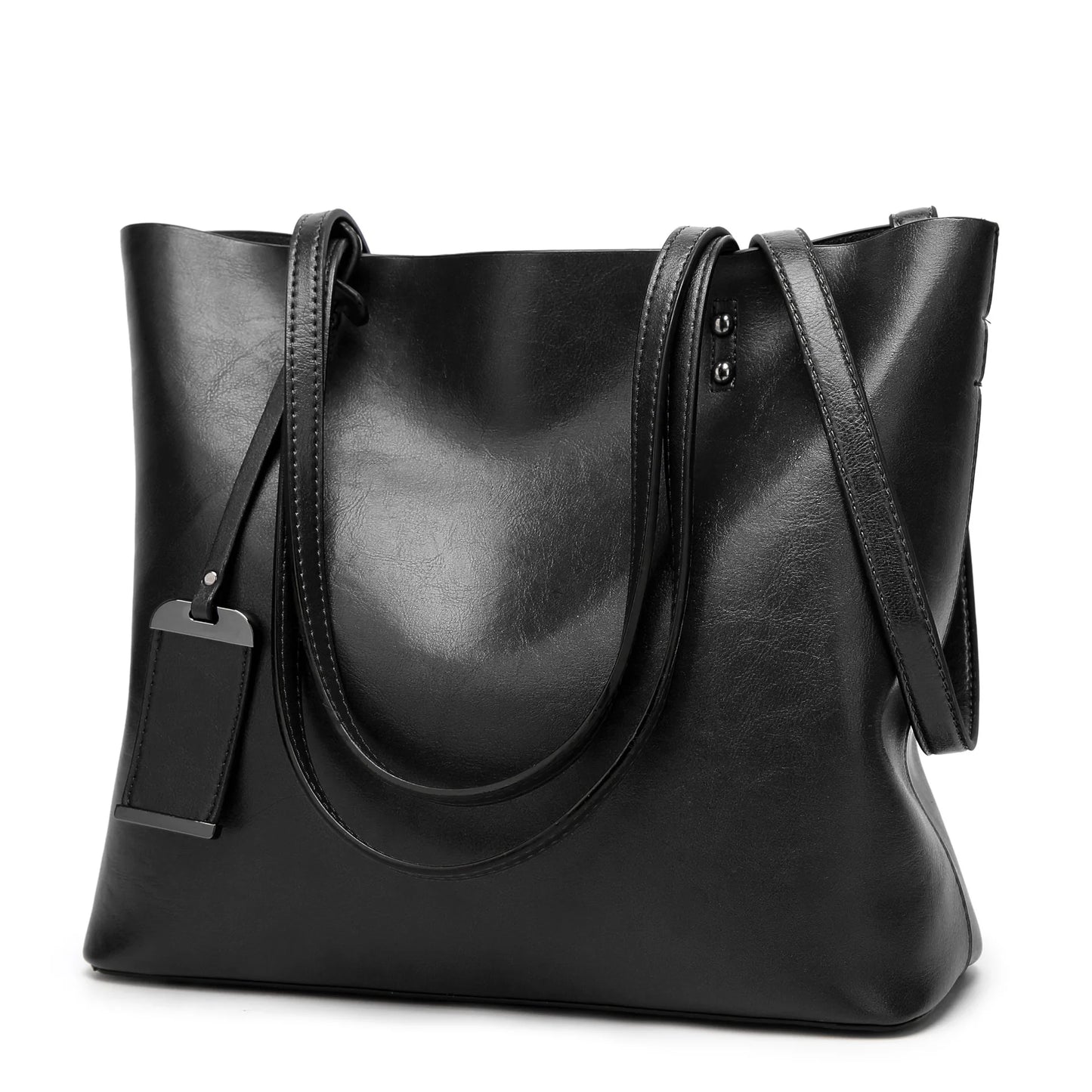 Waxing Leather bucket bag Simple Double strap handbag shoulder bags For Women 2024 All-Purpose Shopping tote sac bolsa feminina