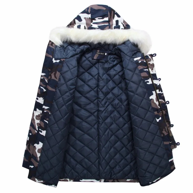 2024 Nouvelle Marque Hiver Hommes Épais Camouflage Veste Hommes Parka manteau Hommes À Capuche Parkas Veste Hommes Militaire Pardessus