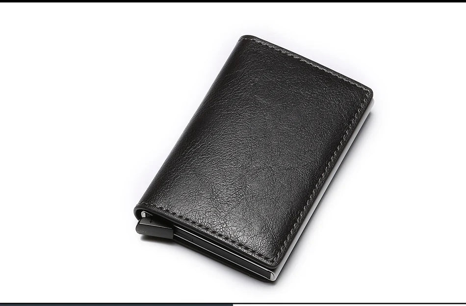 Men Credit Card Holder Wallet Slim Aluminum Men Wallet ID Credit Card Holder Mini RFID Wallet Automatic Pop Up Bank Card Case