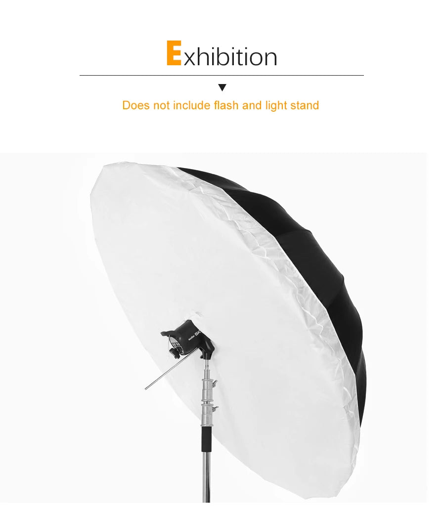 Studio Photogrphy 70"  178cm / 75"  190cm White Black Reflective Lighting Light Umbrella Diffuser Cover (Diffuser Cover Only)