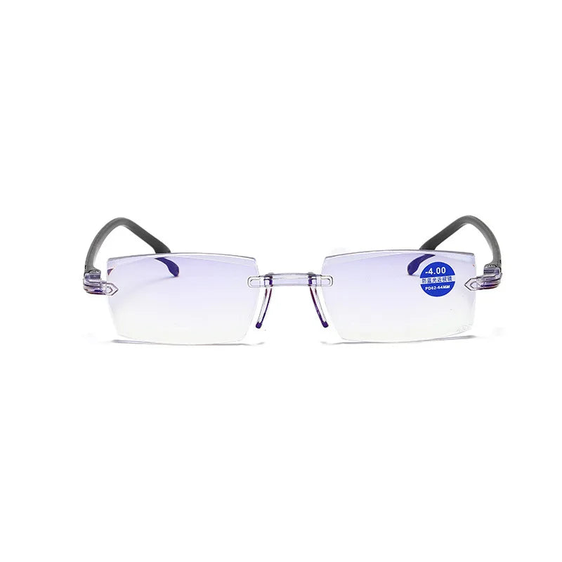 -1.0 -1.5 -2 -2.5 -3 -3.5 -4 -4.5 -5 -5.5 -6 Myopia Memory Optical Glasses Half Frame Finished Men Women Shortsighted Eyeglasses