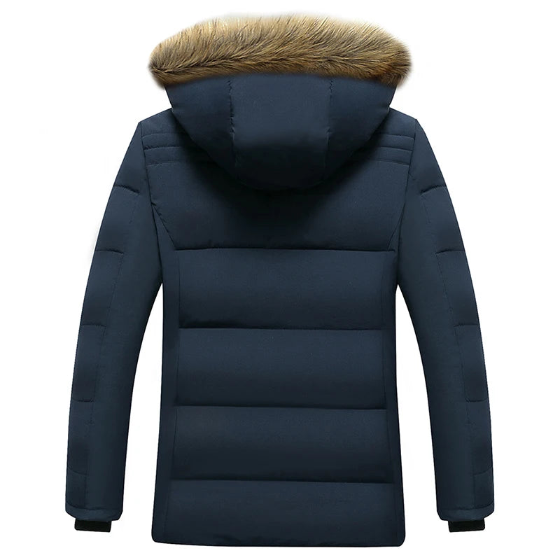 2023 Hiver Nouveau Chaud Épais Polaire Parkas Hommes Imperméable À Capuche Col De Fourrure Parka Veste Manteau Hommes Automne Mode Décontracté Parkas Hommes