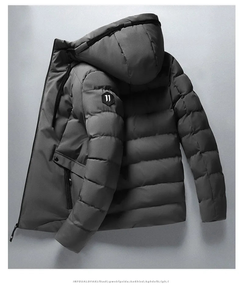 Hiver Loisirs Épaissir Chaud Veste Imperméable Parka Hommes Automne Nouveau Vêtements D'extérieur Coupe-Vent Chapeau À Capuche Parka Veste Hommes