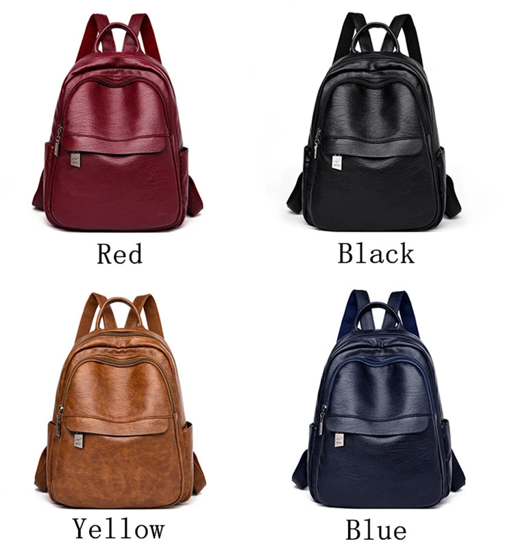 New 2023 Multifunction Vintage Women Backpacks High Quality Female Back Pack Ladies Shoulder Bag Ladies Leather Travel Backpack