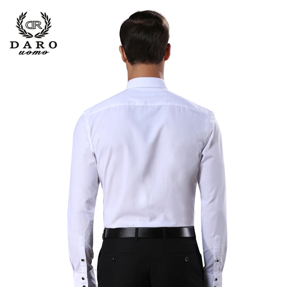 2023 DR DARO UOMO Chemises pour hommes Chemise de smoking blanche Chemise de mariage de fête 883-blanc