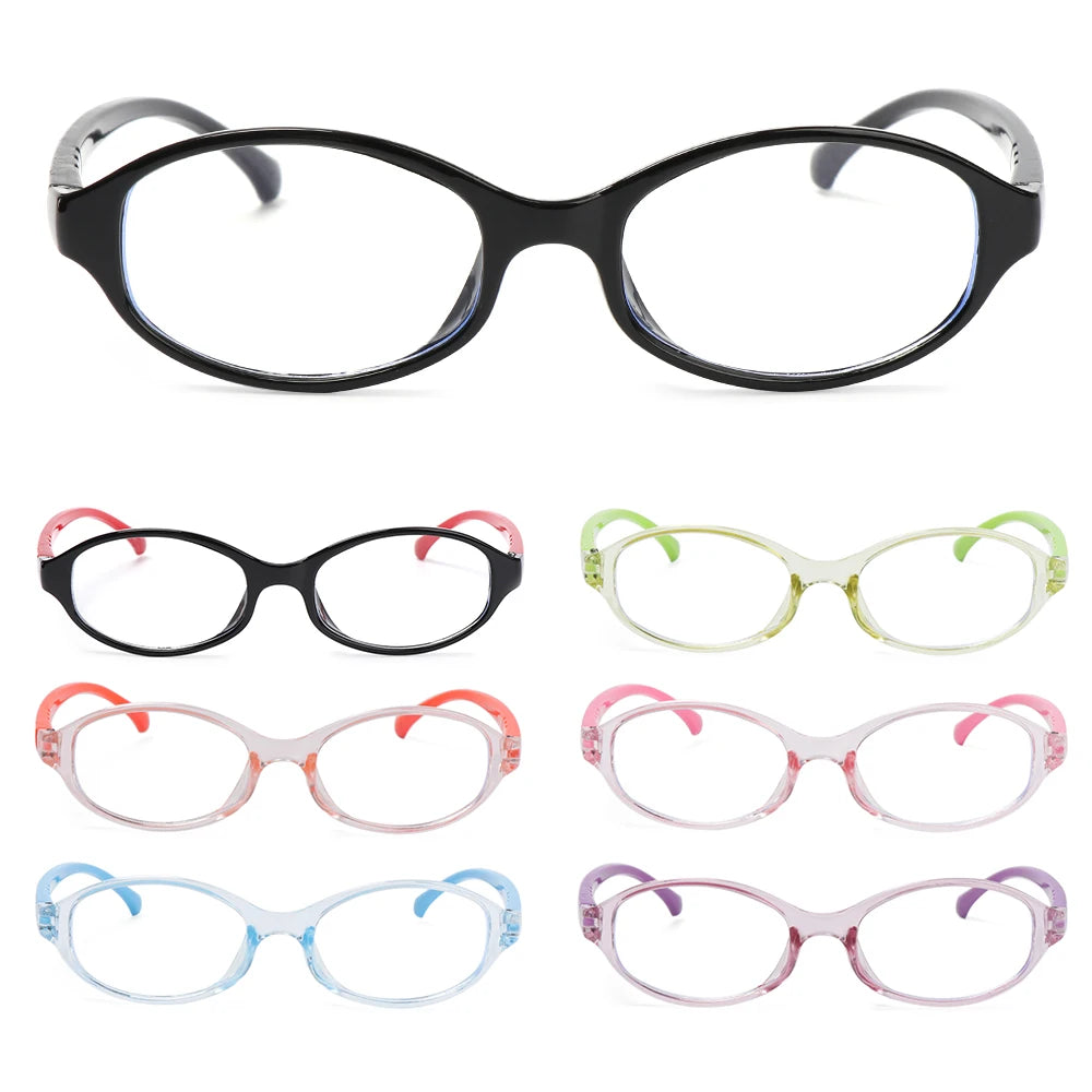 Children Round Anti-blue Light Eyeglasses Ultra Light Frame Computer Glasses Protection Portable Eyewear Goggles Spectacle