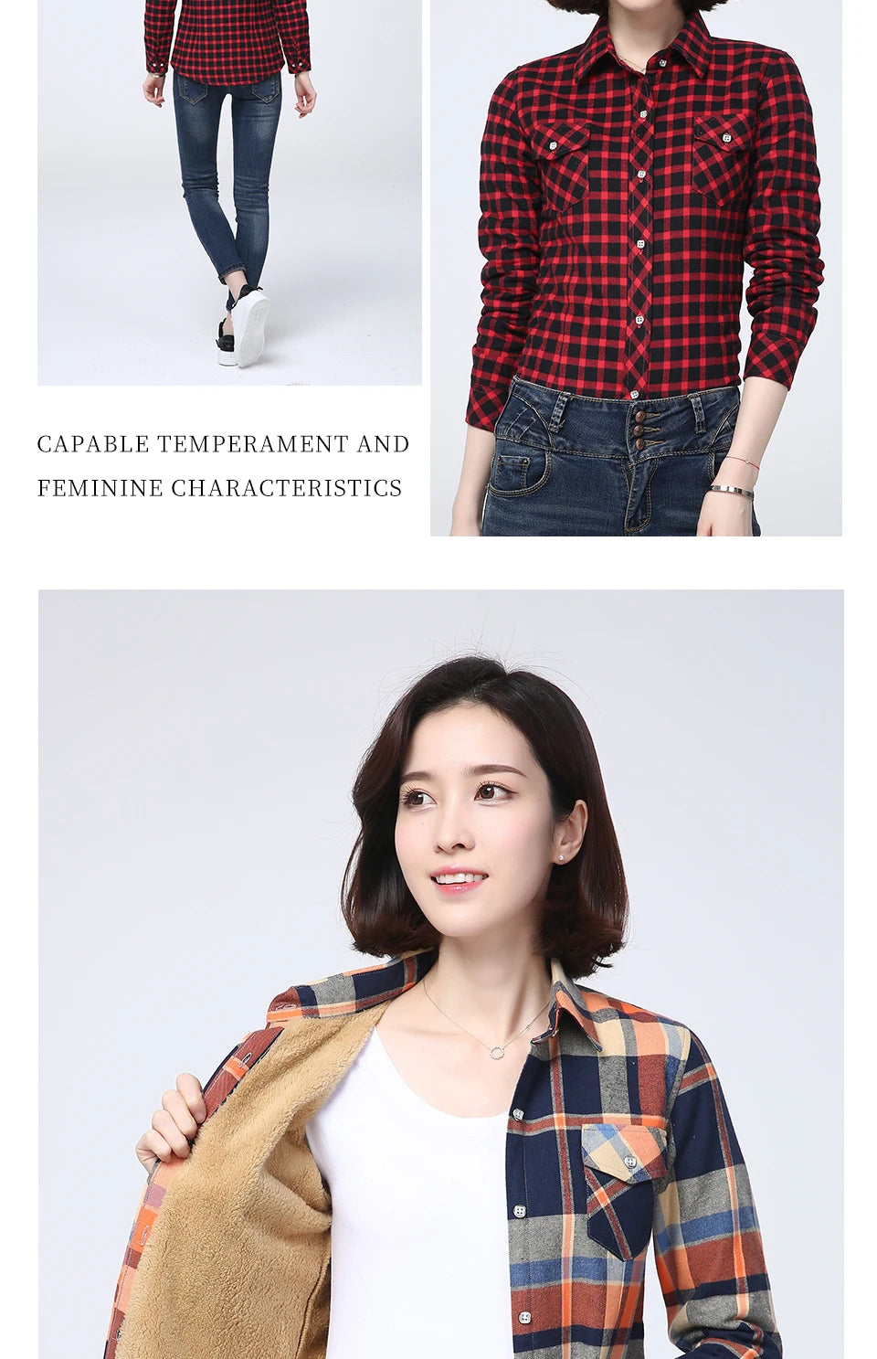 2023 Winter New Women's Warm Plaid Shirt Coat Casual Fleece Velvet Plus Thicke Tops Brand College Style Woman Clothes Outerwear