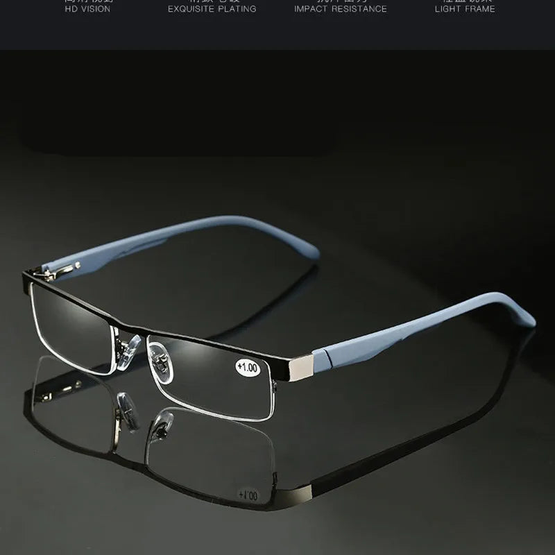 -1.0 -1.5 -2 -2.5 -3 -3.5 -4 -4.5 -5 -5.5 -6 Myopia Memory Optical Glasses Half Frame Finished Men Women Shortsighted Eyeglasses