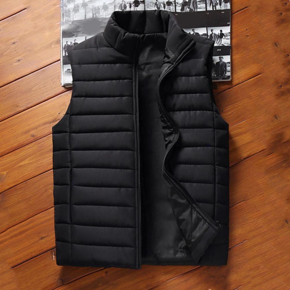 Gilet d'hiver imperméable et chaud sans manches pour homme, coupe-vent 3D, épais, fermeture à glissière douce, gilet d'hiver