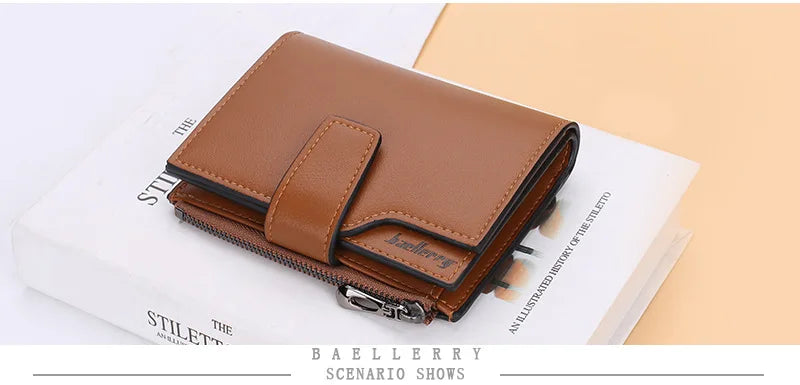 2024 New Women Wallets Name Customized Fashion Short PU Leather Quality Card Holder Classic Female Purse Zipper Wallet For Women