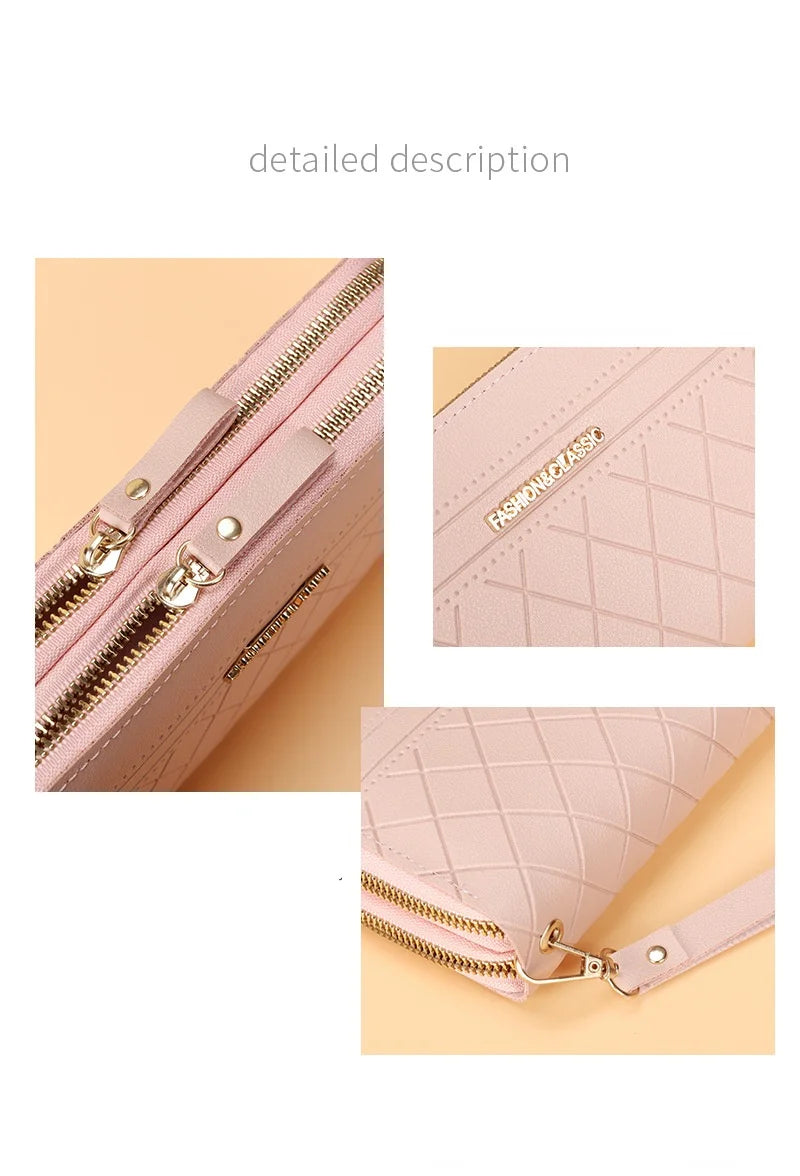 Long Women's Wallet Female Purses Tassel Coin Purse Card Holder Wallets Female Pu Leather Clutch Money Bag Pu Leather Wallet