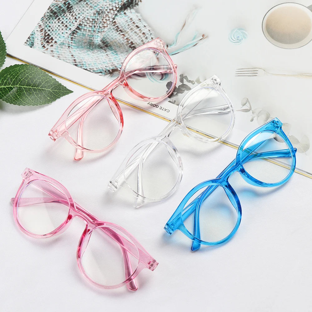 Children Round Anti-blue Light Eyeglasses Ultra Light Frame Computer Glasses Protection Portable Eyewear Goggles Spectacle