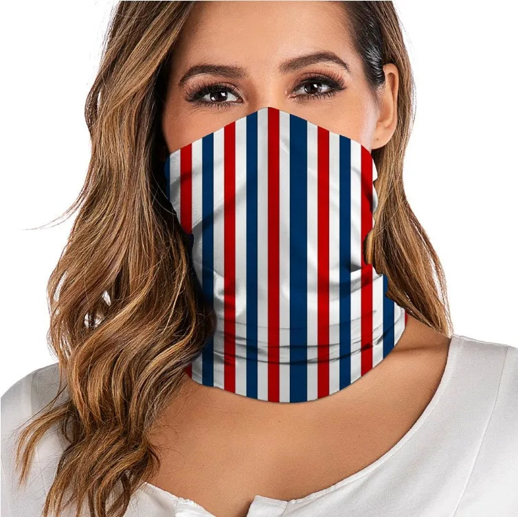 3D digital printed women's outdoor Bandana Breathable Face Scarf Fishing Cycling Sport  Elastic Tube Neck Gaiter headband scarf