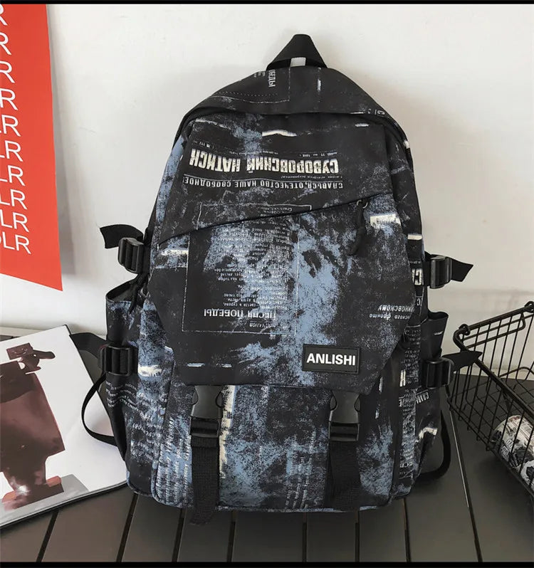 Women Harajuku Cloud Print Men Backpack Student Nylon Laptop New 2021 Cool  School Bag For Teenage Girls Book Bags buckle Ladies