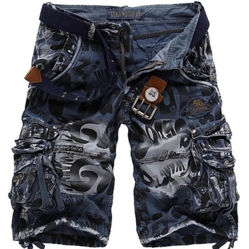 High Quality Camouflage Loose Cargo Shorts for Men Summer Fashion Camo Shorts Multiple Pockets Cargo Pants for Men