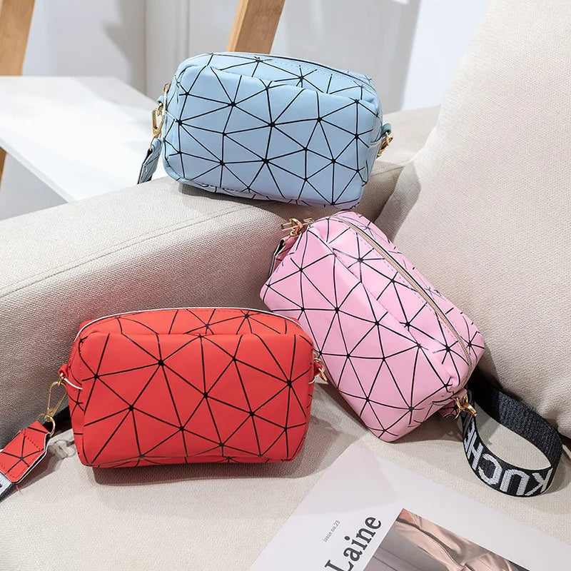 Women Laser Crossbody Bag Sling Shoulder Bag Jelly Holographic Square Messenger Satchel Bag For Lady Daily Small Handbag Purse