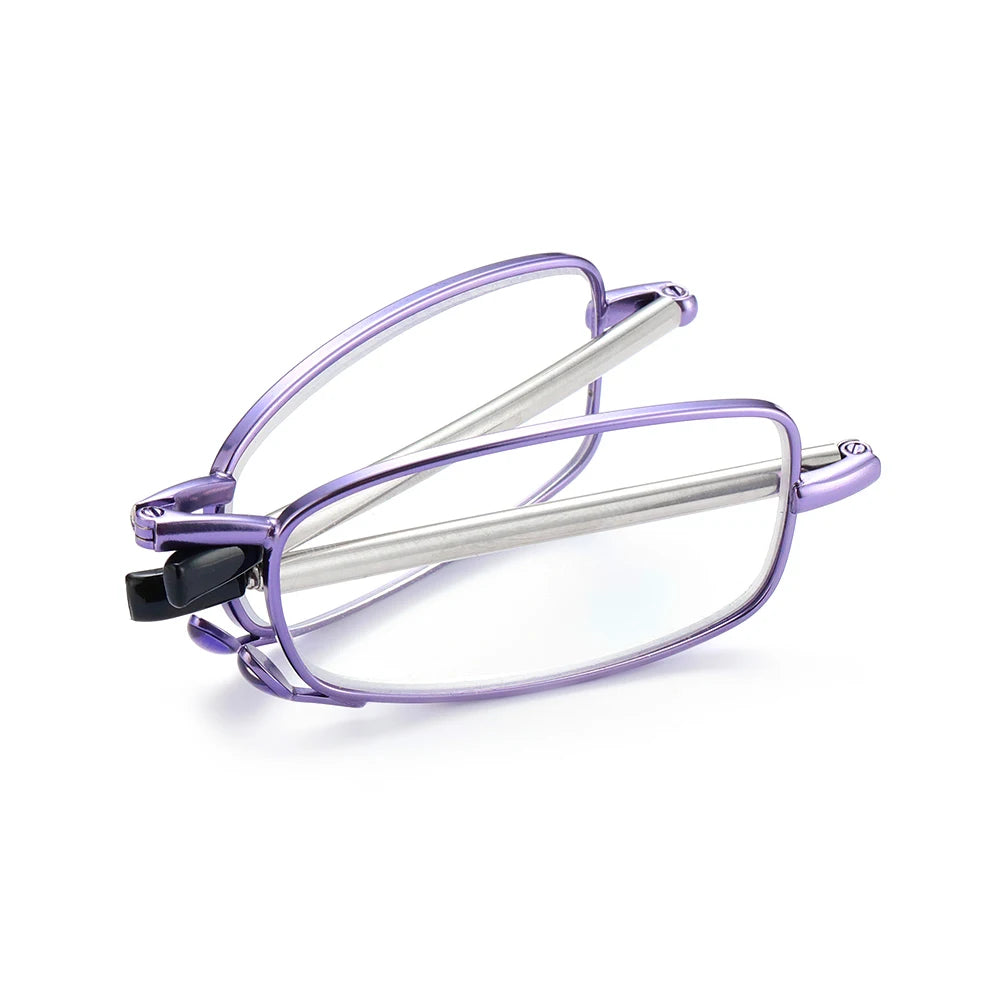 Lunettes de lecture design MINI tendance pour hommes et femmes, petites lunettes pliantes, monture en métal noir, avec boîte d'origine, portables