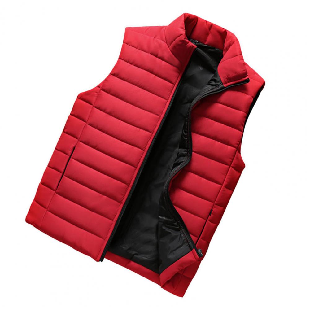 Gilet d'hiver imperméable et chaud sans manches pour homme, coupe-vent 3D, épais, fermeture à glissière douce, gilet d'hiver