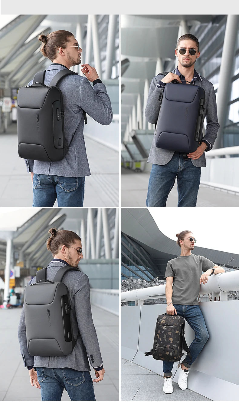 BANGE New Anti Thief Backpack Fits for 15.6 inch Laptop Backpack Multifunctional Backpack WaterProof for Business Shoulder Bags