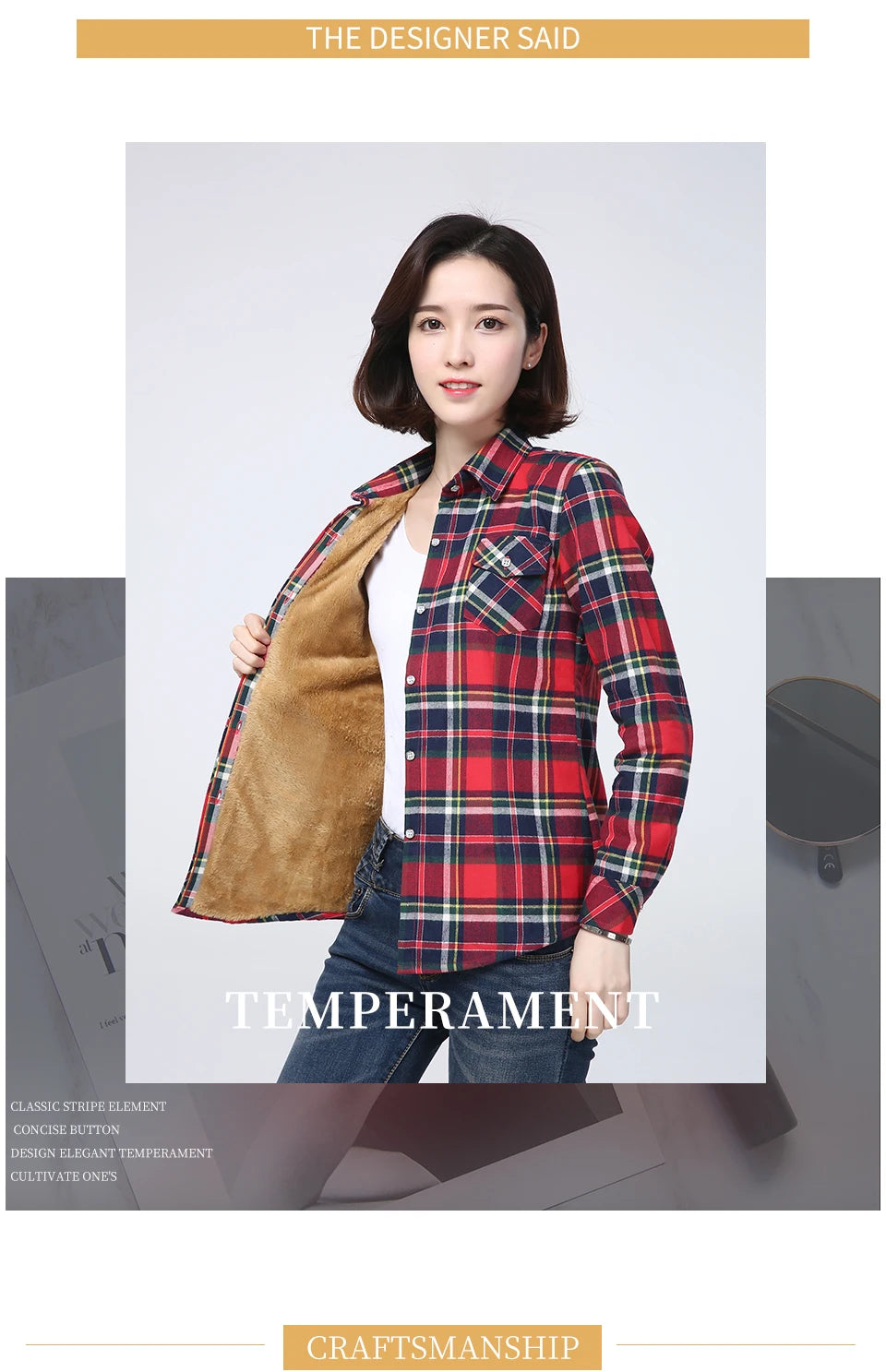 2023 Winter New Women's Warm Plaid Shirt Coat Casual Fleece Velvet Plus Thicke Tops Brand College Style Woman Clothes Outerwear