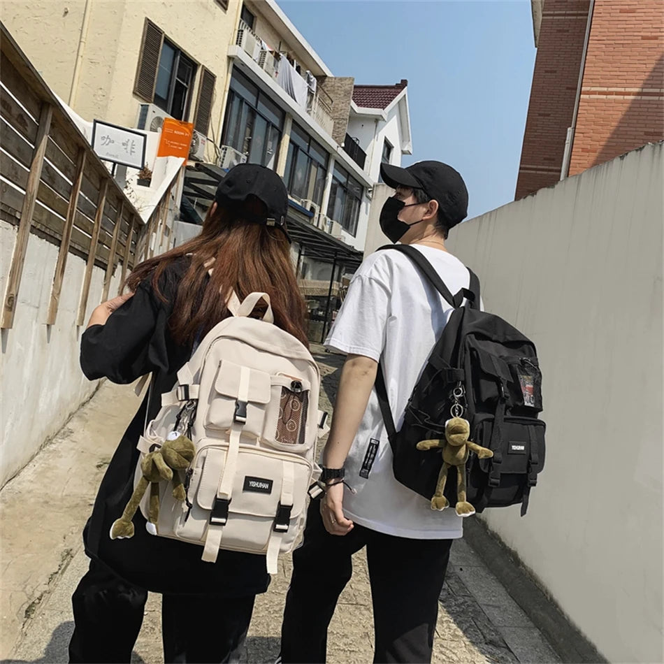 2024 Women School Backpack Black Nylon Bagpack Female Anti Theft Rucksack Casual Lady Travel Bag Korean Back Pack Mochila