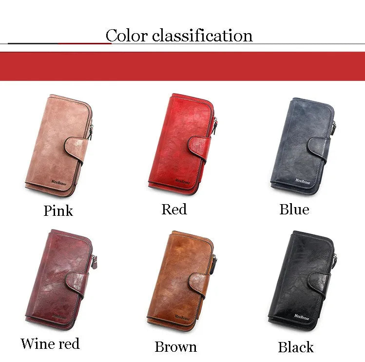 Women's wallet made of leather Wallets Three fold VINTAGE Womens purses mobile phone Purse Female Coin Purse Carteira Feminina