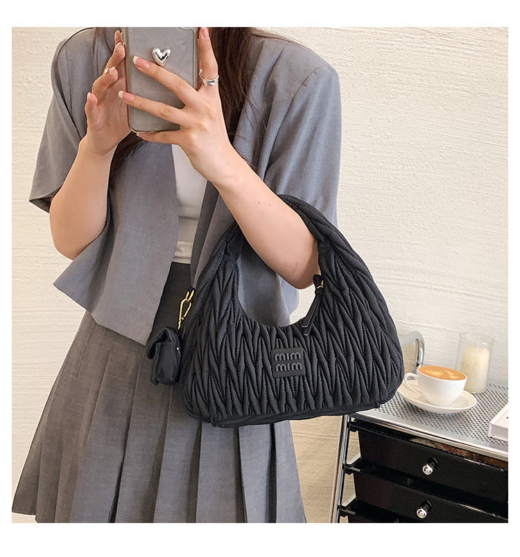 Luxury Brand Nylon Hobos Shoulder Bag for Women Handbag Clutch Purses 2023 New Brand Designer Evening Tote With Coin Purse