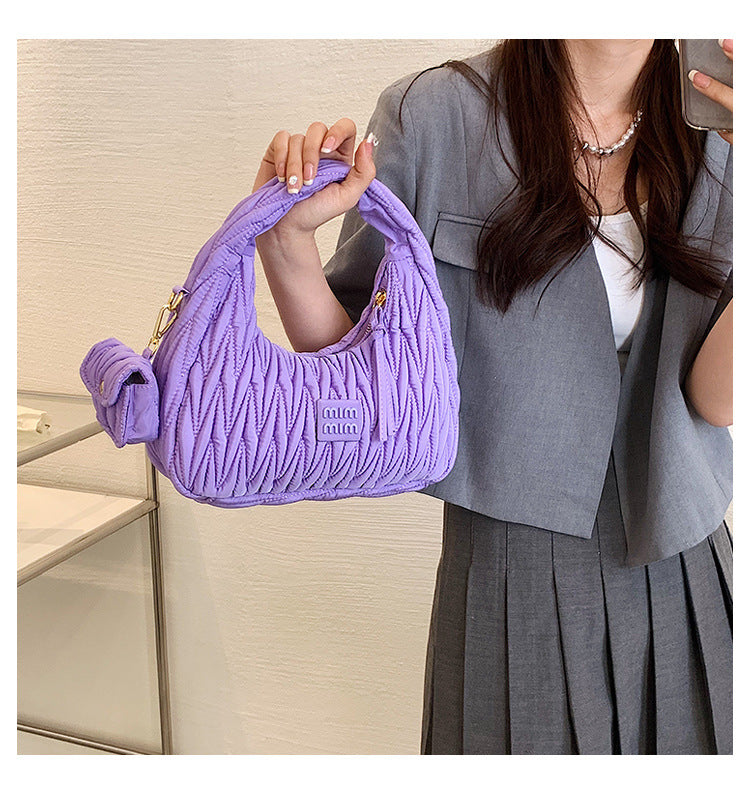 Luxury Brand Nylon Hobos Shoulder Bag for Women Handbag Clutch Purses 2023 New Brand Designer Evening Tote With Coin Purse