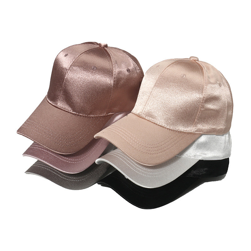 women's casual solid color curved eaves baseball cap