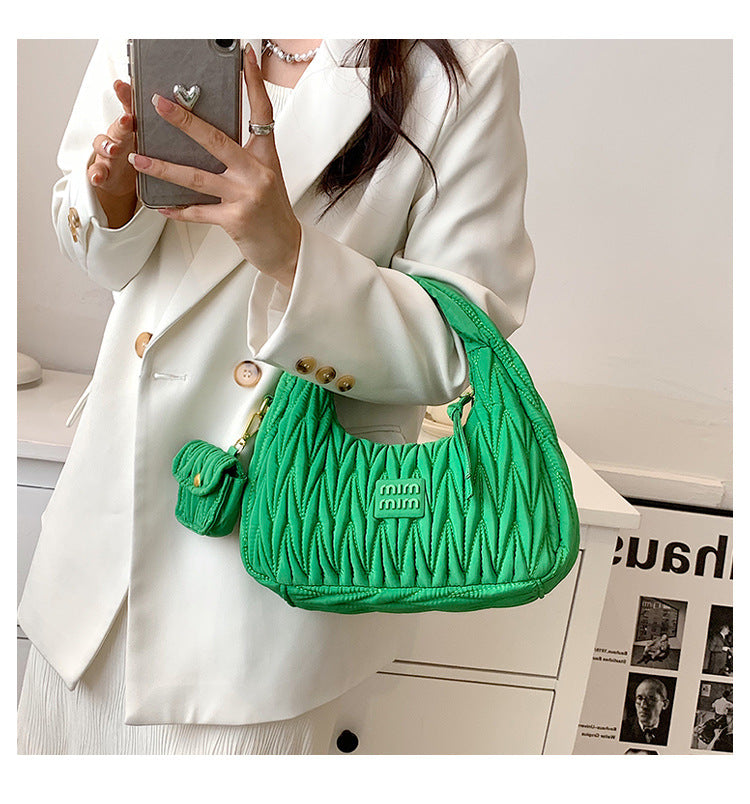 Luxury Brand Nylon Hobos Shoulder Bag for Women Handbag Clutch Purses 2023 New Brand Designer Evening Tote With Coin Purse