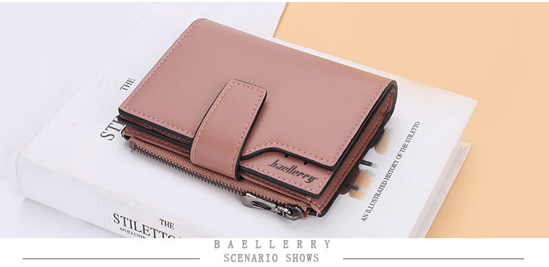 Women Wallets and Purses PU Leather Money Bag Female Short Hasp Purse Small Coin Card Holders Blue Red Clutch New Women Wallet