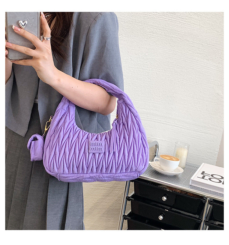 Luxury Brand Nylon Hobos Shoulder Bag for Women Handbag Clutch Purses 2023 New Brand Designer Evening Tote With Coin Purse