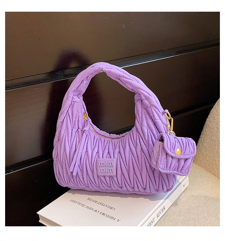 Luxury Brand Nylon Hobos Shoulder Bag for Women Handbag Clutch Purses 2023 New Brand Designer Evening Tote With Coin Purse