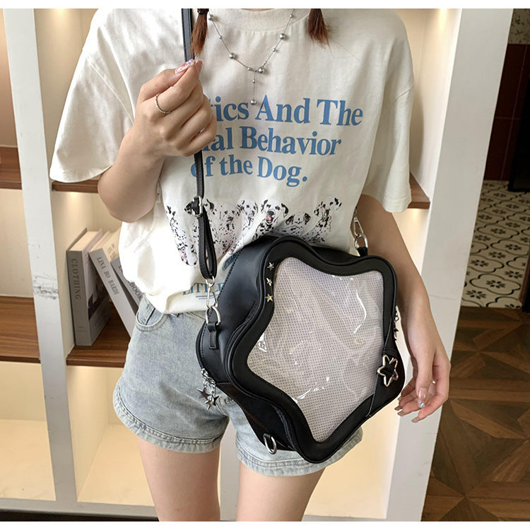 New Ita Bag Backpacks 2024 Popular Transparent School Bag for Women Sweet Chic Star Crossbody Bag Display Autumn Bolsa Сумка