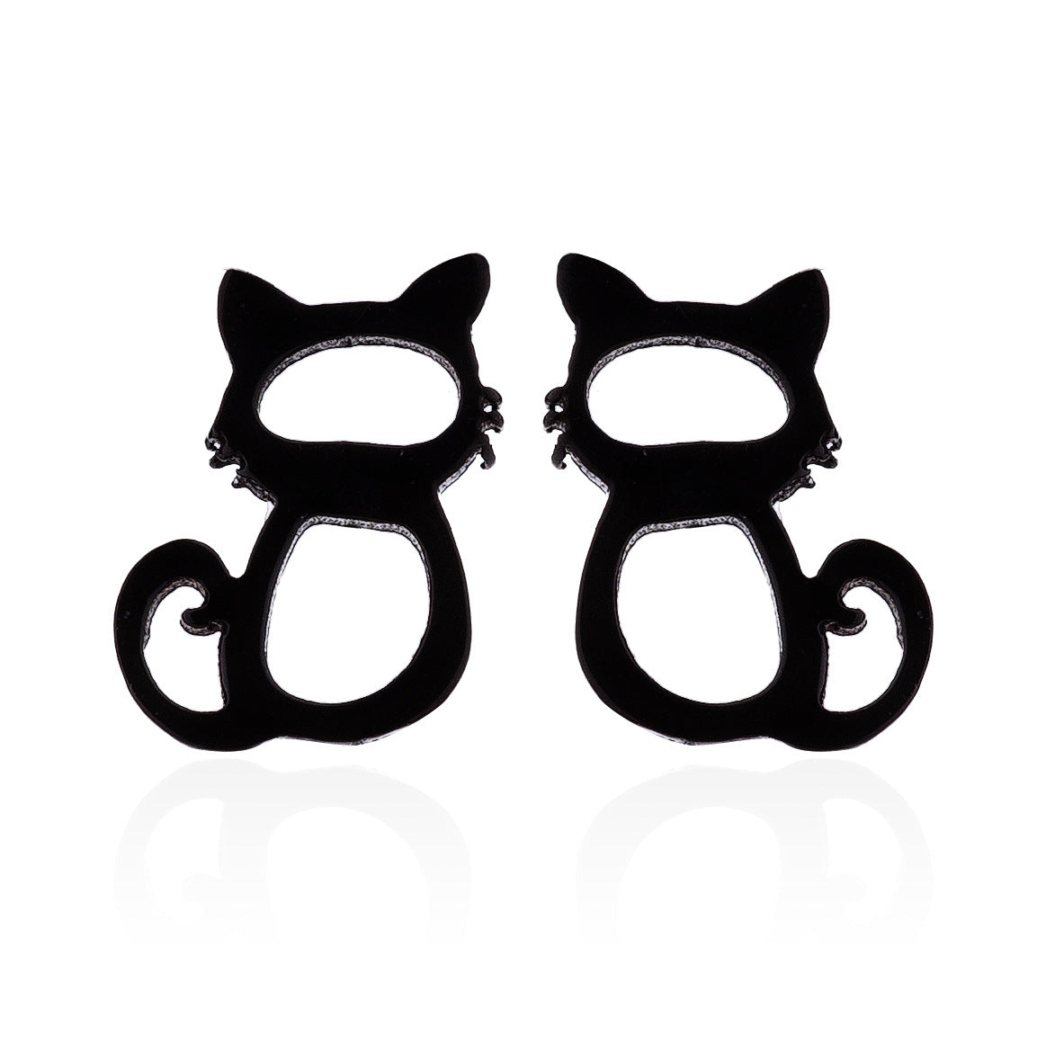 Simple Style Dog Cat Plating 304 Stainless Steel Stainless Steel Earrings