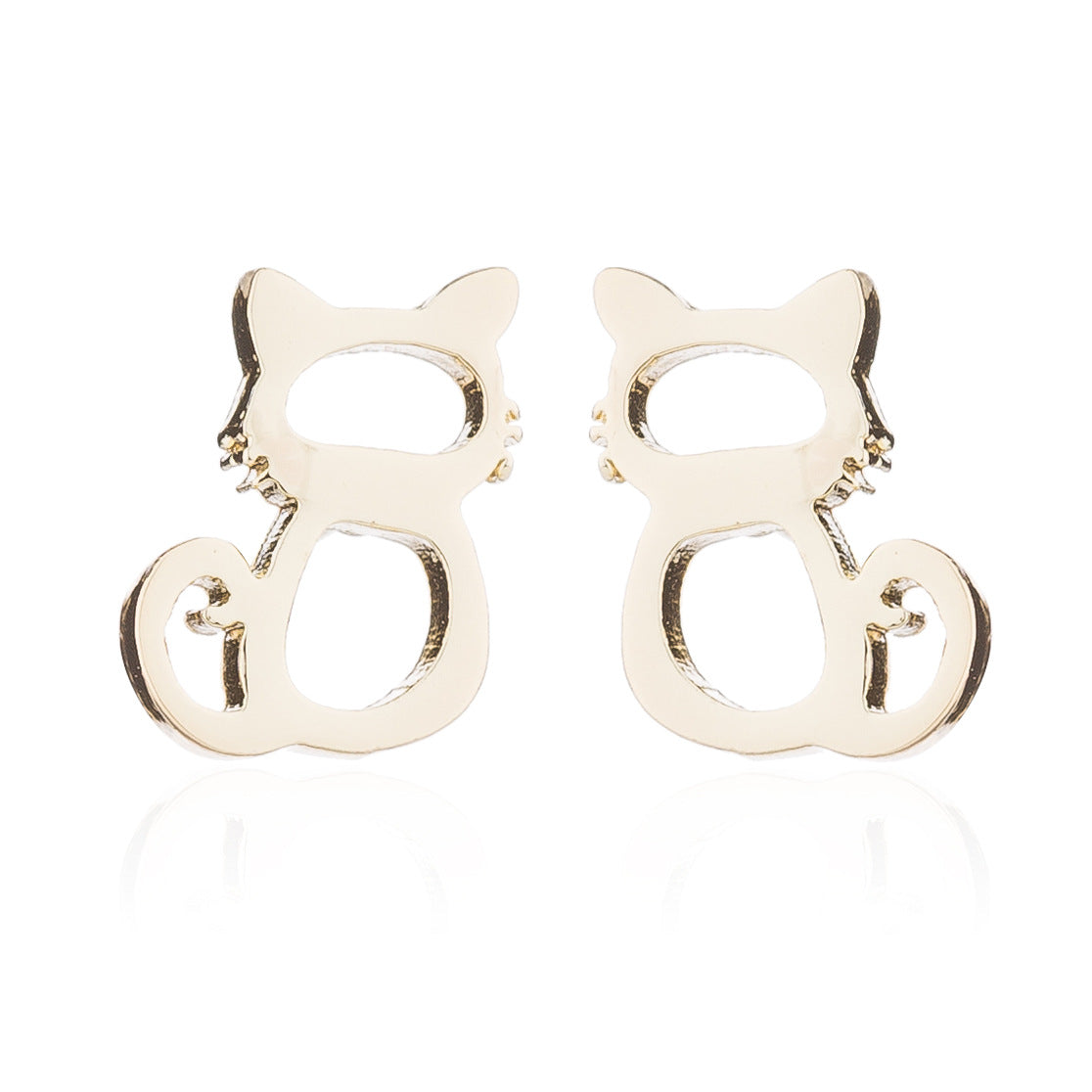 Simple Style Dog Cat Plating 304 Stainless Steel Stainless Steel Earrings