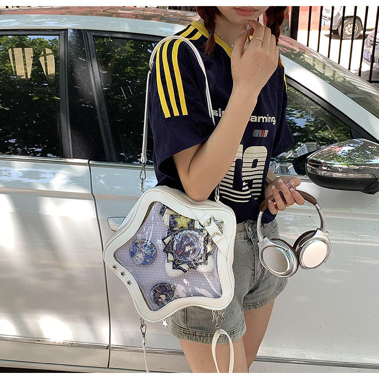 New Ita Bag Backpacks 2024 Popular Transparent School Bag for Women Sweet Chic Star Crossbody Bag Display Autumn Bolsa Сумка