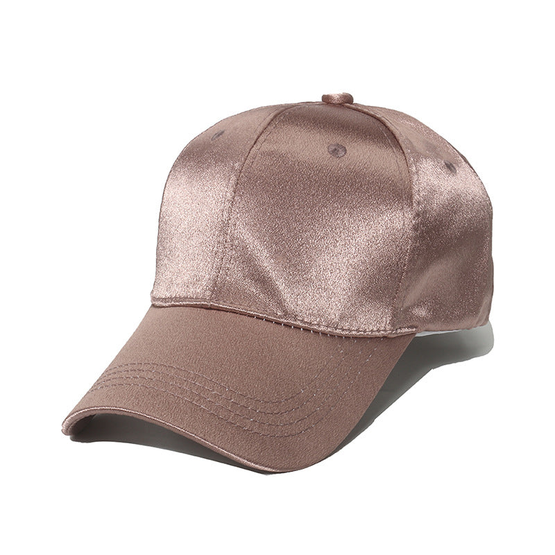 women's casual solid color curved eaves baseball cap