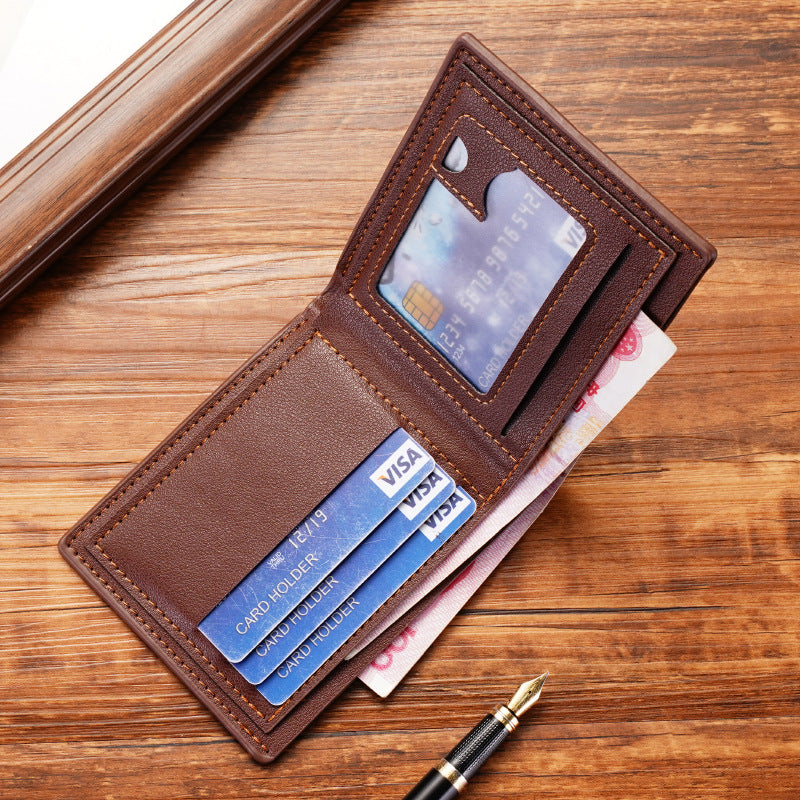 Wallet With Multiple Card Slots Short Wallet Thin Style Soft Slim Card Holder Zipper Coin Pocket Mens Wallet Holder Purses