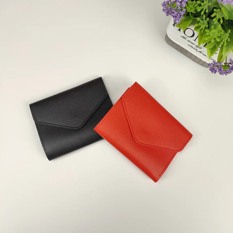 New Cute Wallets for Women Small Hasp Girl Credit Card Holder for PU Leather Coin Purse Female Wallet Short Purses for Women