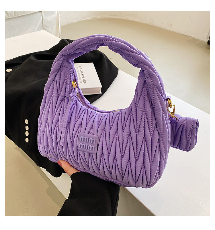 Luxury Brand Nylon Hobos Shoulder Bag for Women Handbag Clutch Purses 2023 New Brand Designer Evening Tote With Coin Purse