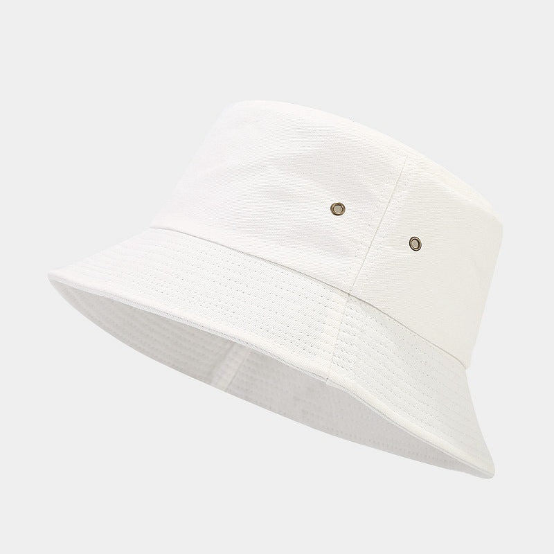 unisex classic style streetwear solid color wide eaves bucket hat