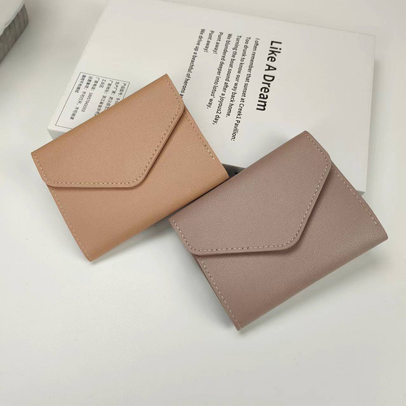 New Cute Wallets for Women Small Hasp Girl Credit Card Holder for PU Leather Coin Purse Female Wallet Short Purses for Women